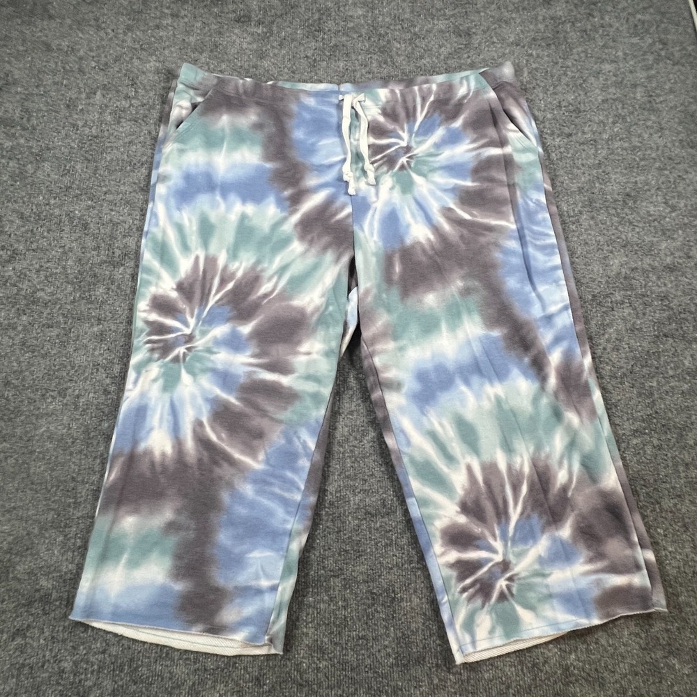 Secret Treasures Pajama Sleep Pants Women 3X Multicolor Tie Dye Drawstring Waist
